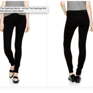 Aritzia The Castings Mid Rise Skinny Black Jeans